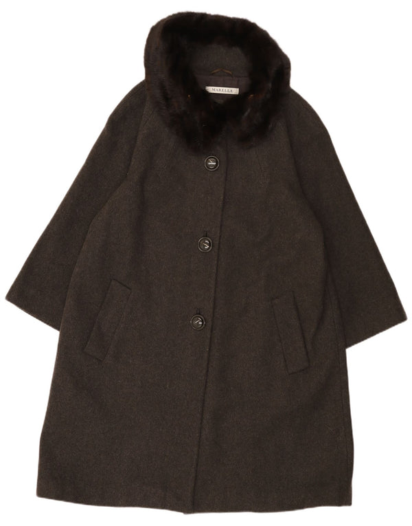 Γυναικείο παλτό Marella Loose Fit UK 14 Large Grey Wool