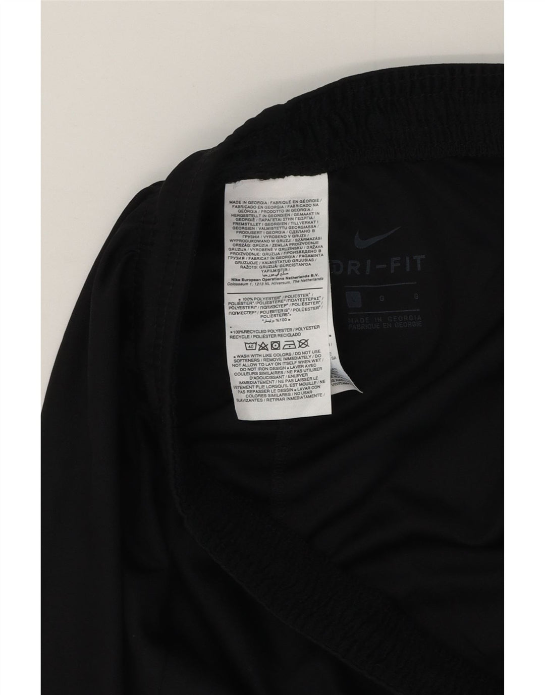 Ανδρικό αθλητικό σορτς Nike Dri Fit, μεγάλο μαύρο πολυεστέρα