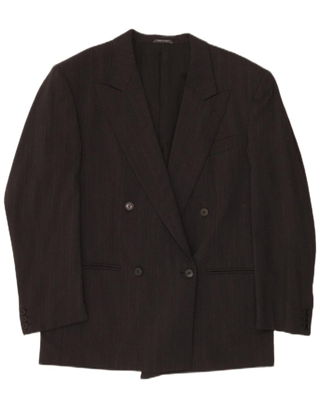 MISSONI Ανδρικό Uomo Μπουφάν Blazer Διπλό στήθος IT 50 Large Grey Pinstripe