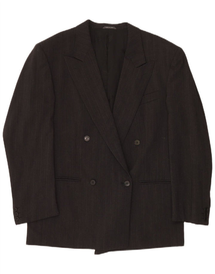 MISSONI Ανδρικό Uomo Μπουφάν Blazer Διπλό στήθος IT 50 Large Grey Pinstripe