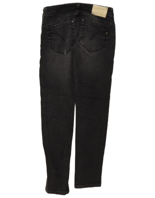 Dondup Womens Distressed Slim Fit Jeans W28 L31 Μαύρο βαμβακερό