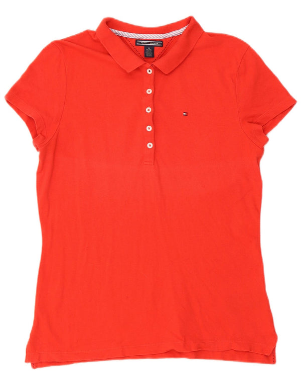 Tommy Hilfiger Womens Short Sleeve Regular Fit Polo Shirt UK 18 XL Red