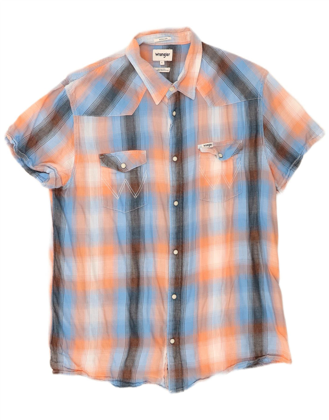Ανδρικό πουκάμισο Wrangler με κανονική εφαρμογή, μεγάλο πολύχρωμο βαμβακερό
