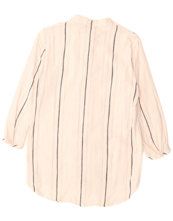 Trussardi Jeans Γυναικείο πουκάμισο Longline Μπλούζα IT 40 Small White ριγέ