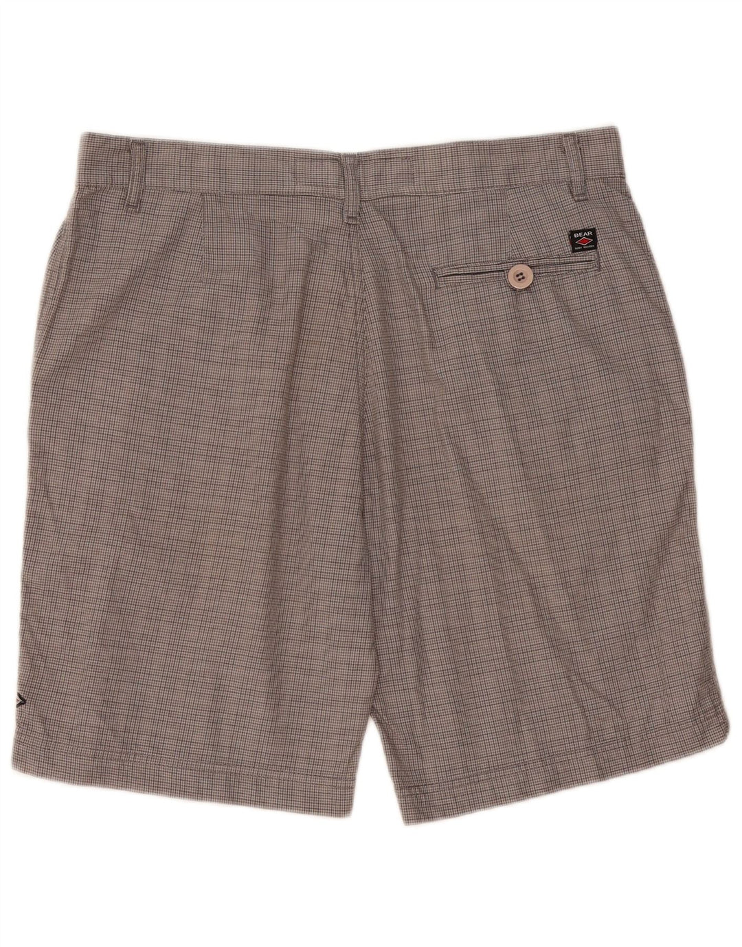 Bear Ανδρικό σορτς Chino W34 Μεγάλο γκρι βαμβακερό Houndstooth