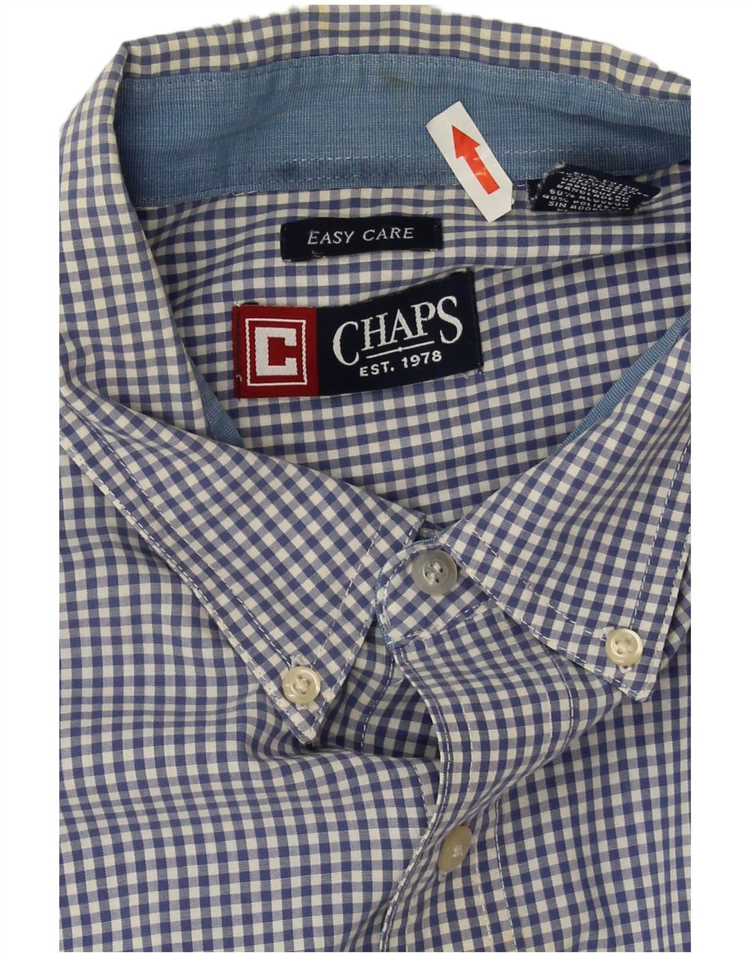 Chaps Ανδρικό πουκάμισο 2XL Blue Check Cotton