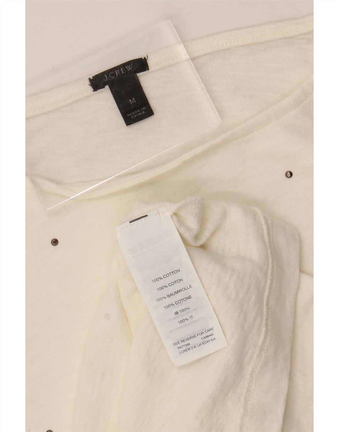J. CREW Womens Top Long Sleeve UK 12 Medium White Cotton Vintage J. Crew and Second-Hand J. Crew from Messina Hembry 
