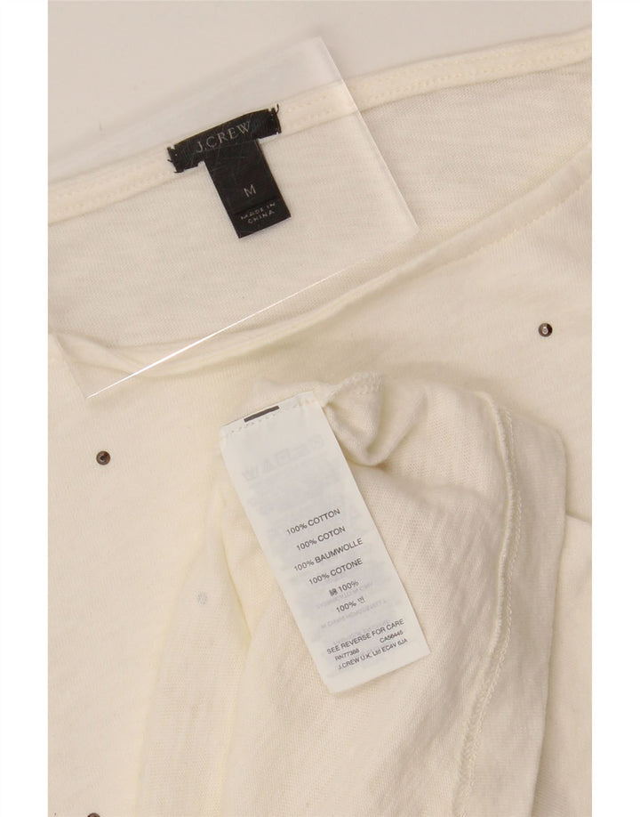 J. CREW Womens Top Long Sleeve UK 12 Medium White Cotton Vintage J. Crew and Second-Hand J. Crew from Messina Hembry 