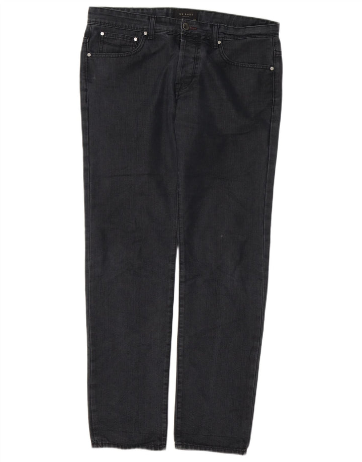 Ανδρικό τζιν ίσιο Ted Baker W32 L30 Μαύρο