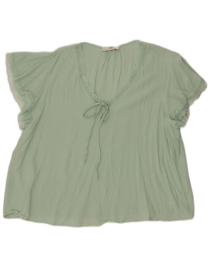 Marks & Spencer Γυναικεία Μπλούζα Τοπ UK 16 Large Green