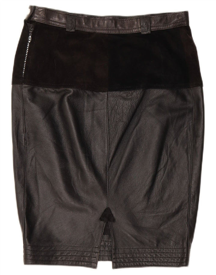 Γυναικεία Δερμάτινη Φούστα VINTAGE Medium W28 Μαύρη