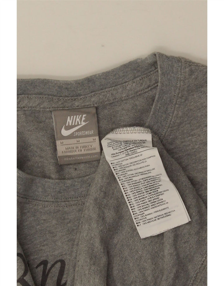 Ανδρικό γραφικό μπλουζάκι NIKE, μεσαίο γκρι βαμβακερό