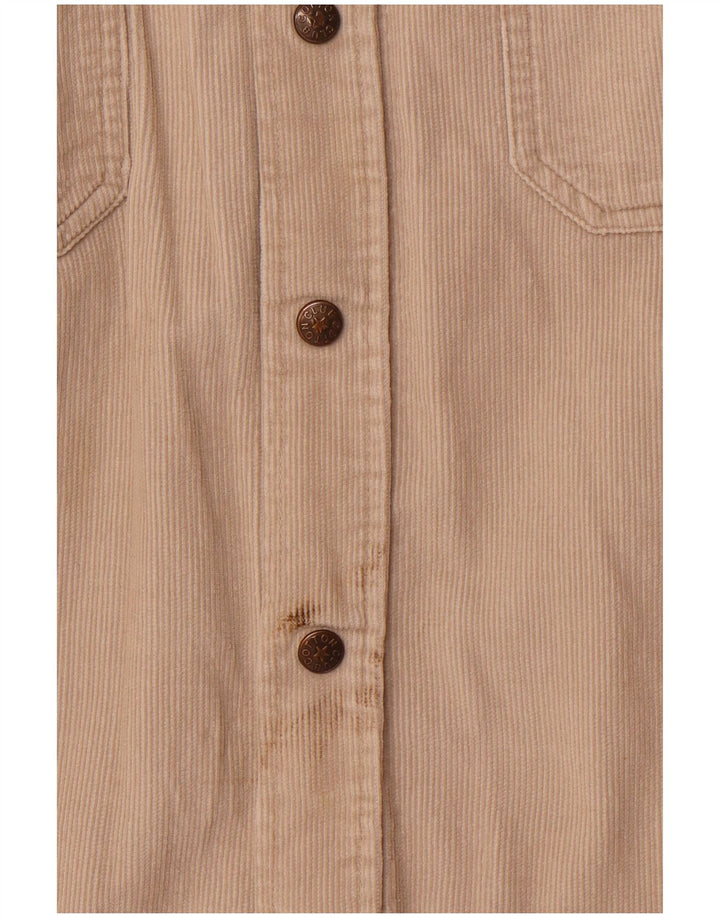 COTTON CLUB Ανδρικό Κοτλέ Πουκάμισο Μεγάλο Βαμβακερό Μπεζ