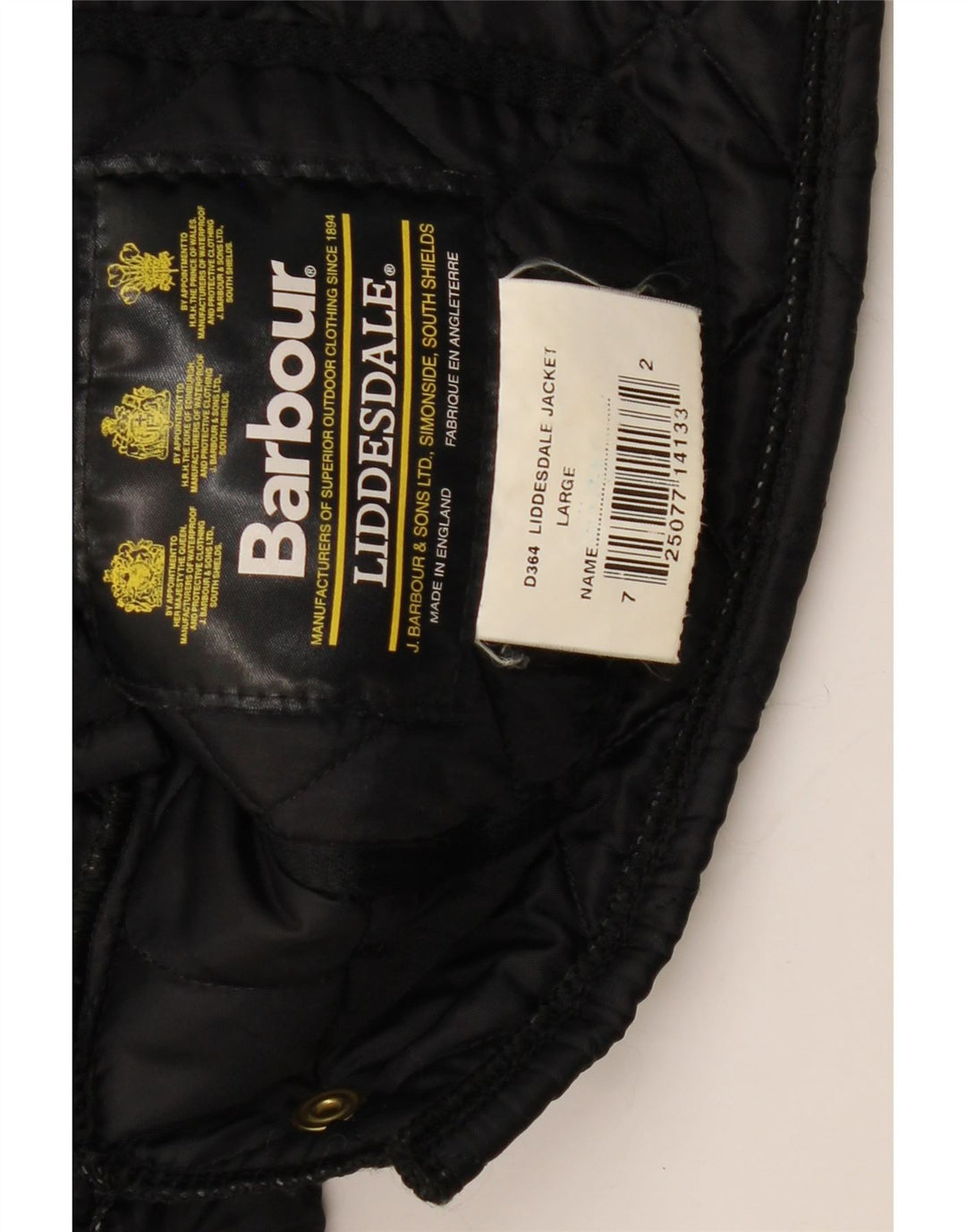 Μπουφάν Barbour Mens LIDDESDALE Quilted Jacket UK 40 Large Black Nylon