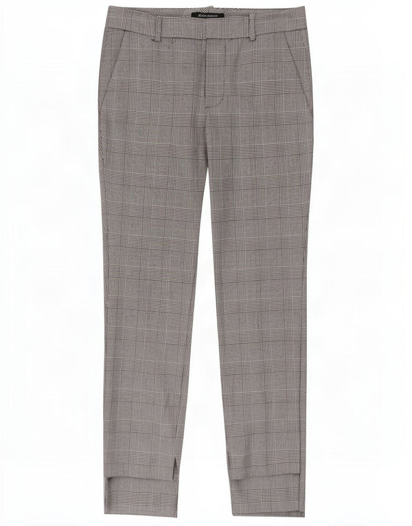 Zara Γυναικείο Slim Suit Παντελόνι EU 36 XS W26 L28 Γκρι καρό πολυεστέρα