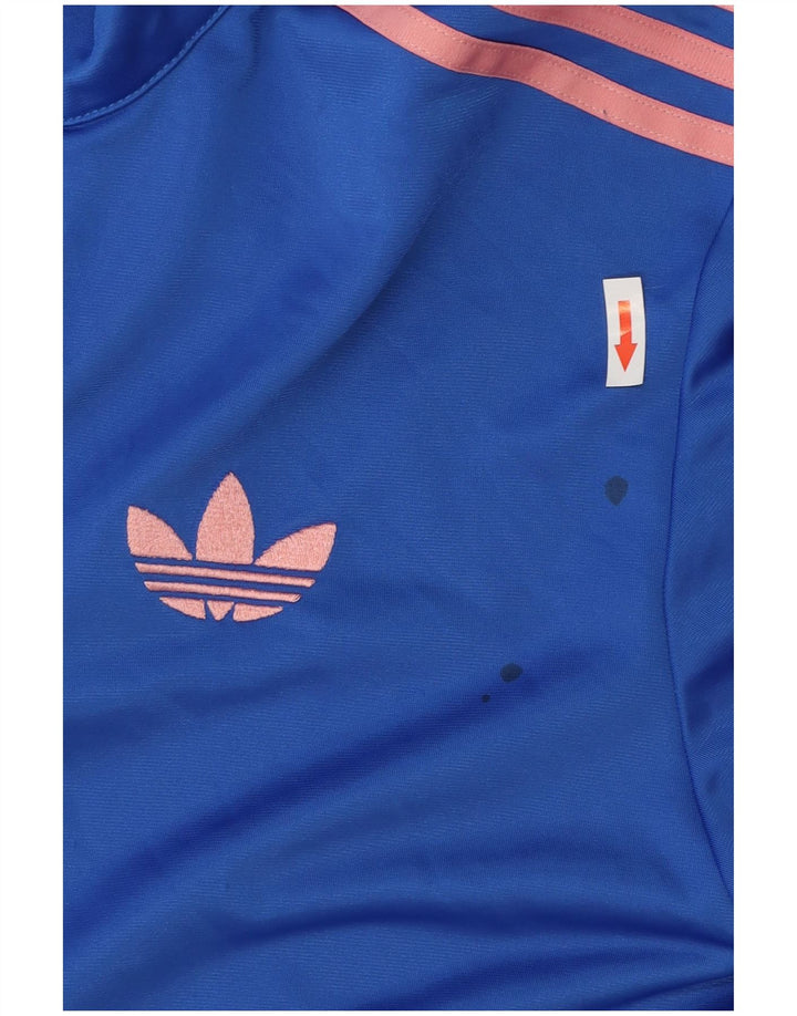 Γυναικεία αθλητική φόρμα Adidas Top Jacket UK 12/14 Medium Blue Polyester