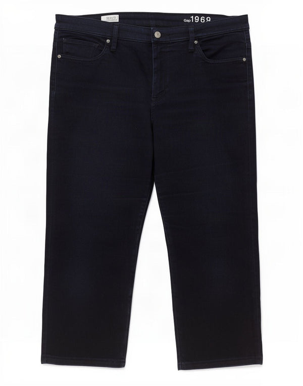 Gap Γυναικείο ψηλό ίσιο τζιν W36 L26 Navy Blue Cotton