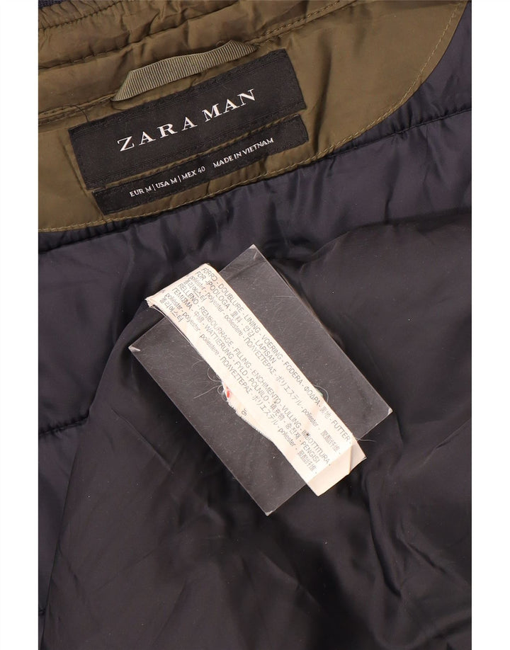 Zara Ανδρικό μπουφάν με επένδυση UK 38 Μεσαίο καφέ πολυεστέρας