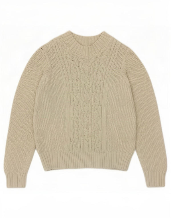 Marks & Spencer Γυναικείο πουλόβερ με λαιμόκαυστο UK 10 Small Off White