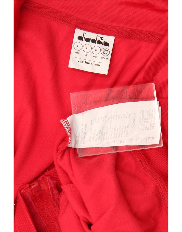 DIADORA Γυναικεία αθλητική φόρμα Top Jacket UK 16 Large Red Colourblock Polyester