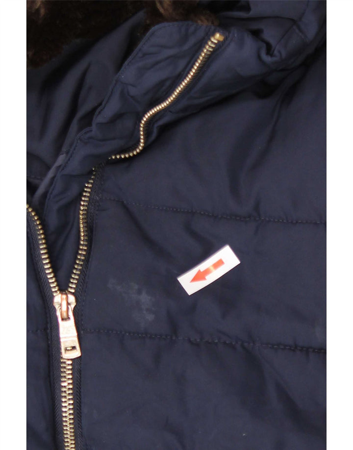 Marks & Spencer Γυναικείο μπουφάν UK 16 Large Navy Blue Polyester