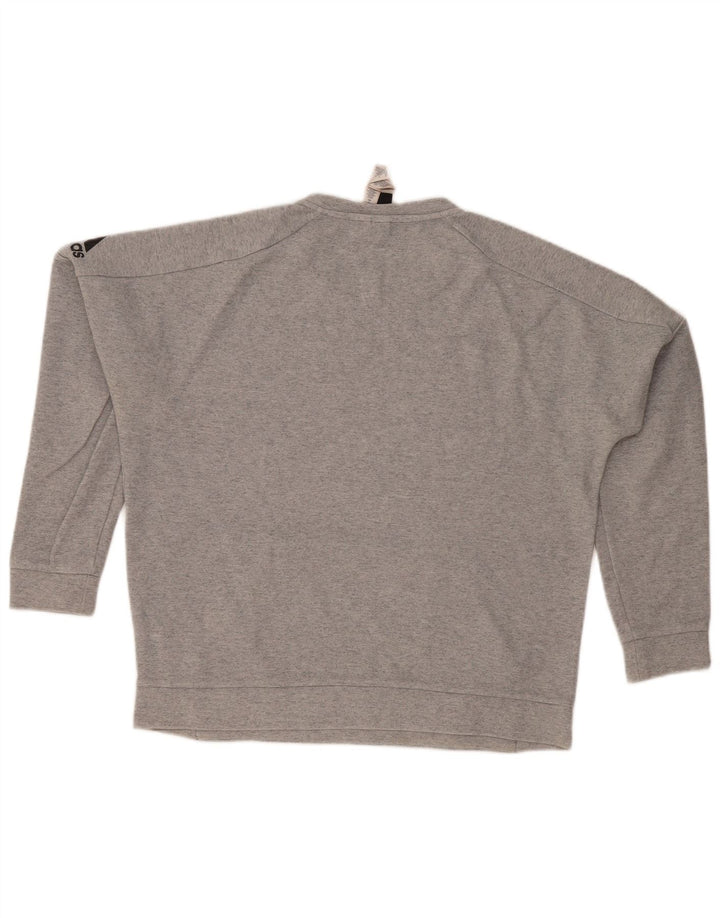 Ανδρικό φούτερ Adidas Jumper μεγάλο γκρι βαμβακερό