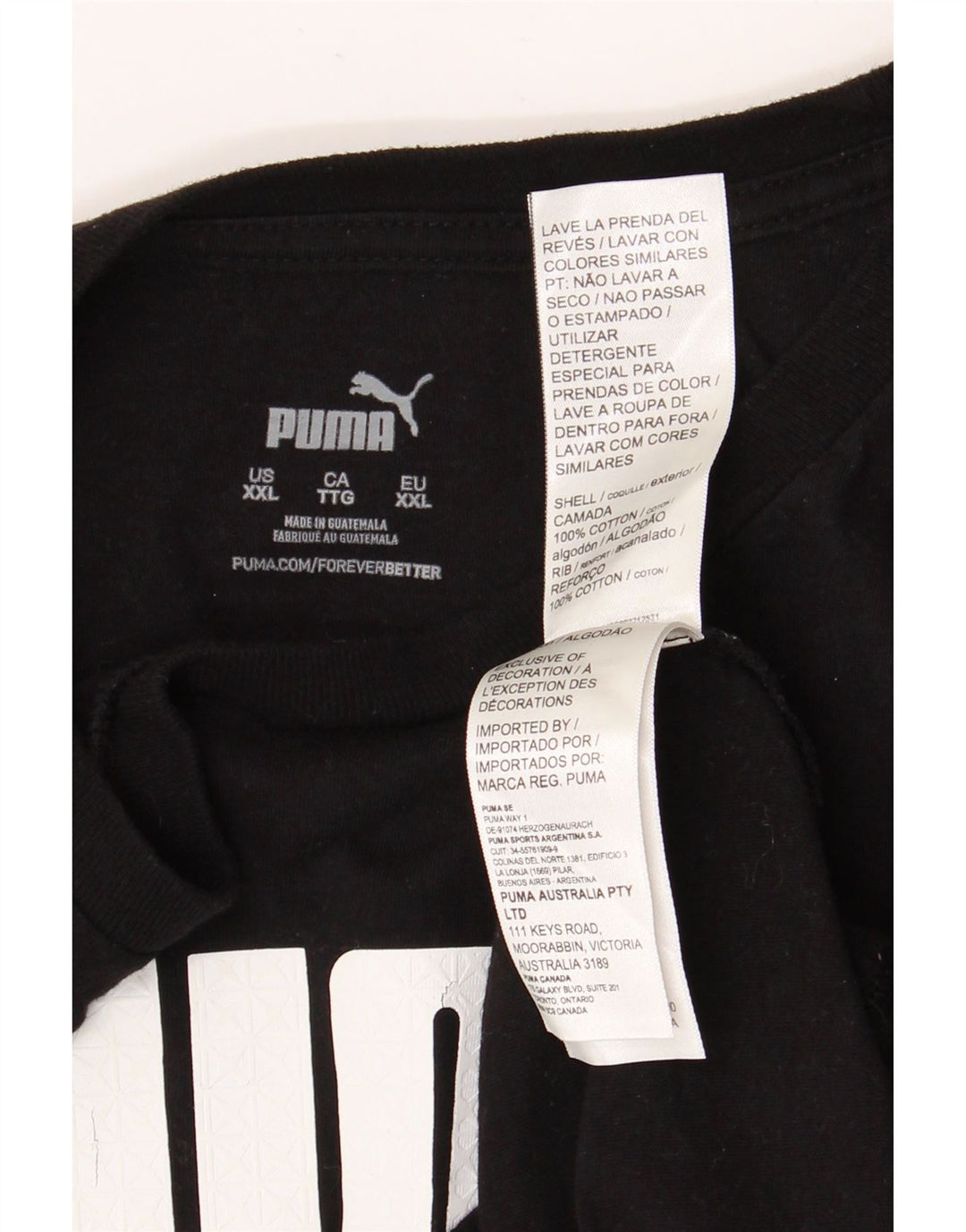 Ανδρικό γραφικό T-Shirt PUMA Top 2XL Μαύρο βαμβακερό