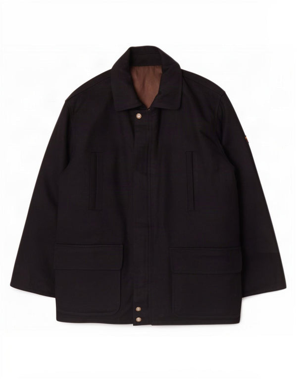 Navigare Mens Utility Jacket UK 40 Large Navy Blue Wool
