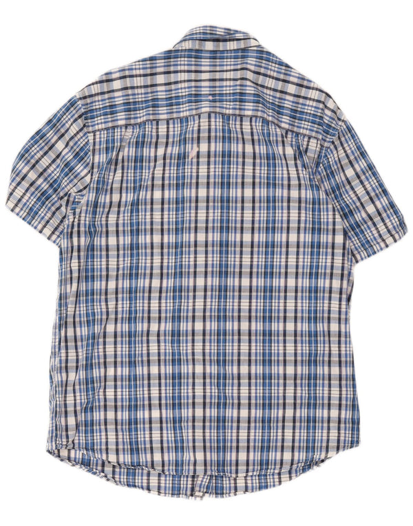 Ανδρικό κοντομάνικο πουκάμισο Wrangler XL Μπλε βαμβακερό