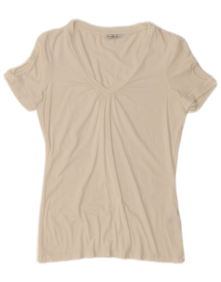 Marella Γυναικείο T-Shirt Top UK 10 Small Off White