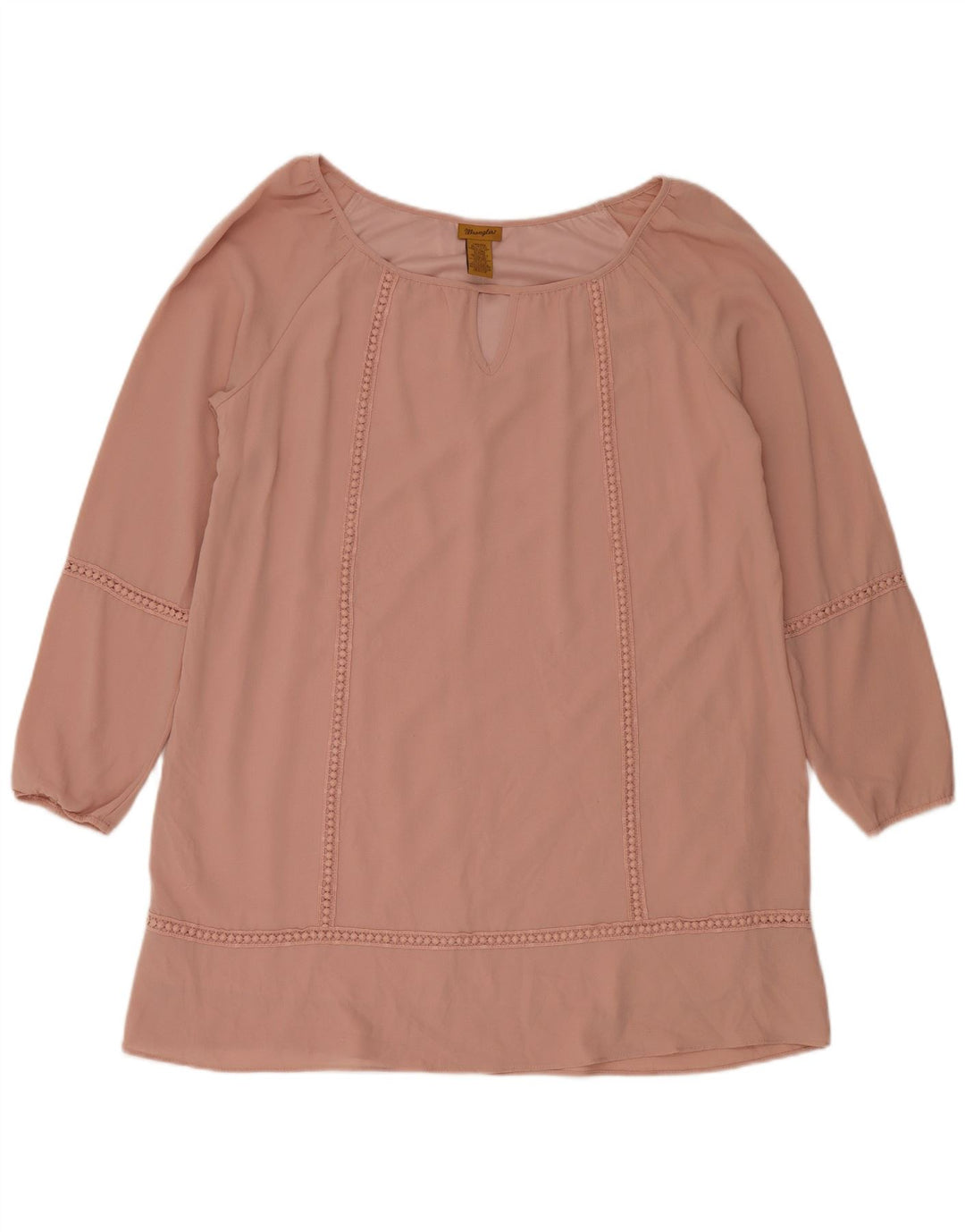 Γυναικείο μακρυμάνικο τουνίκ φόρεμα Wrangler UK 18 XL Ροζ Πολυεστέρας