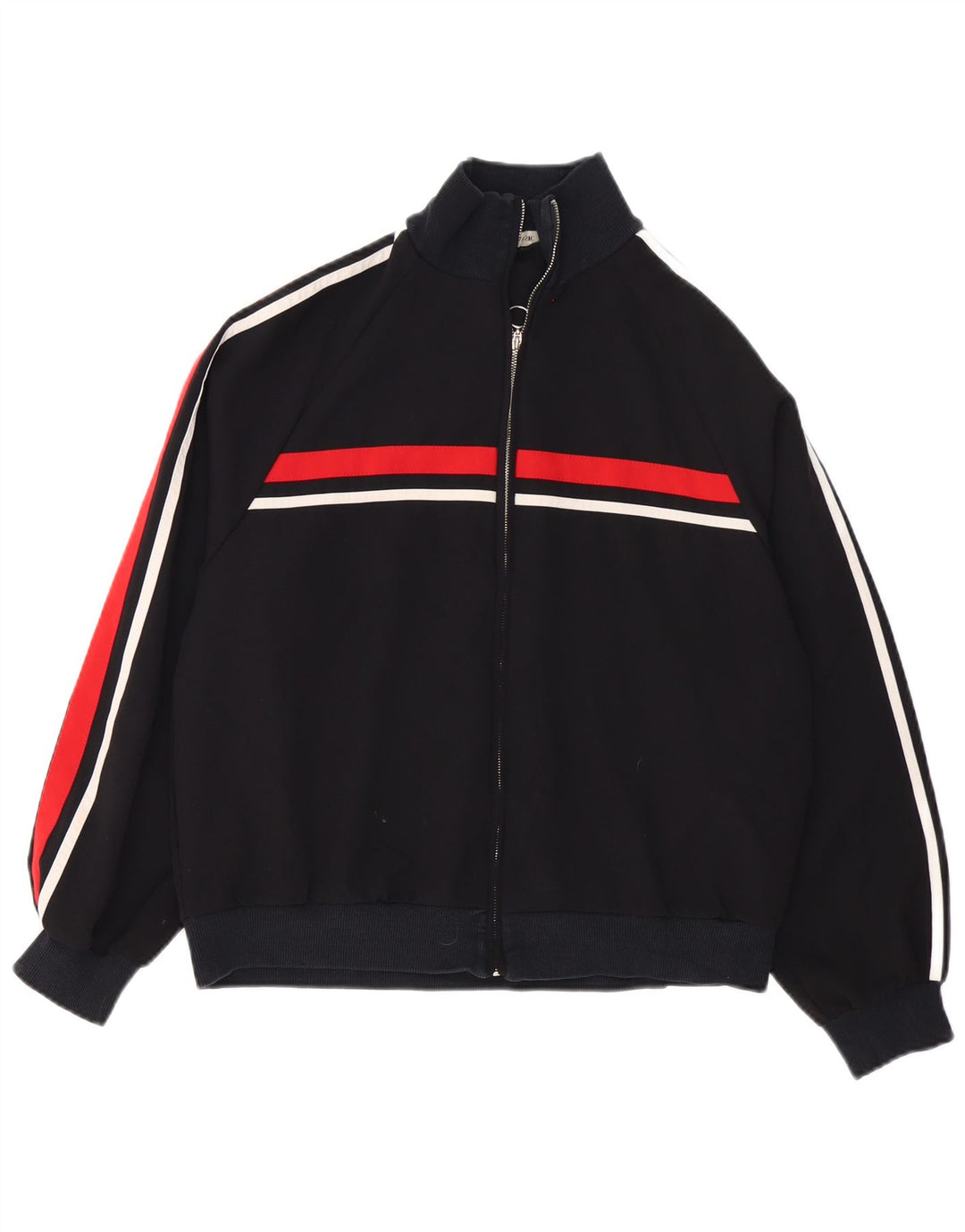 Zara Γυναικεία αθλητική φόρμα Top Jacket UK 16 Large Black Colourblock Polyester