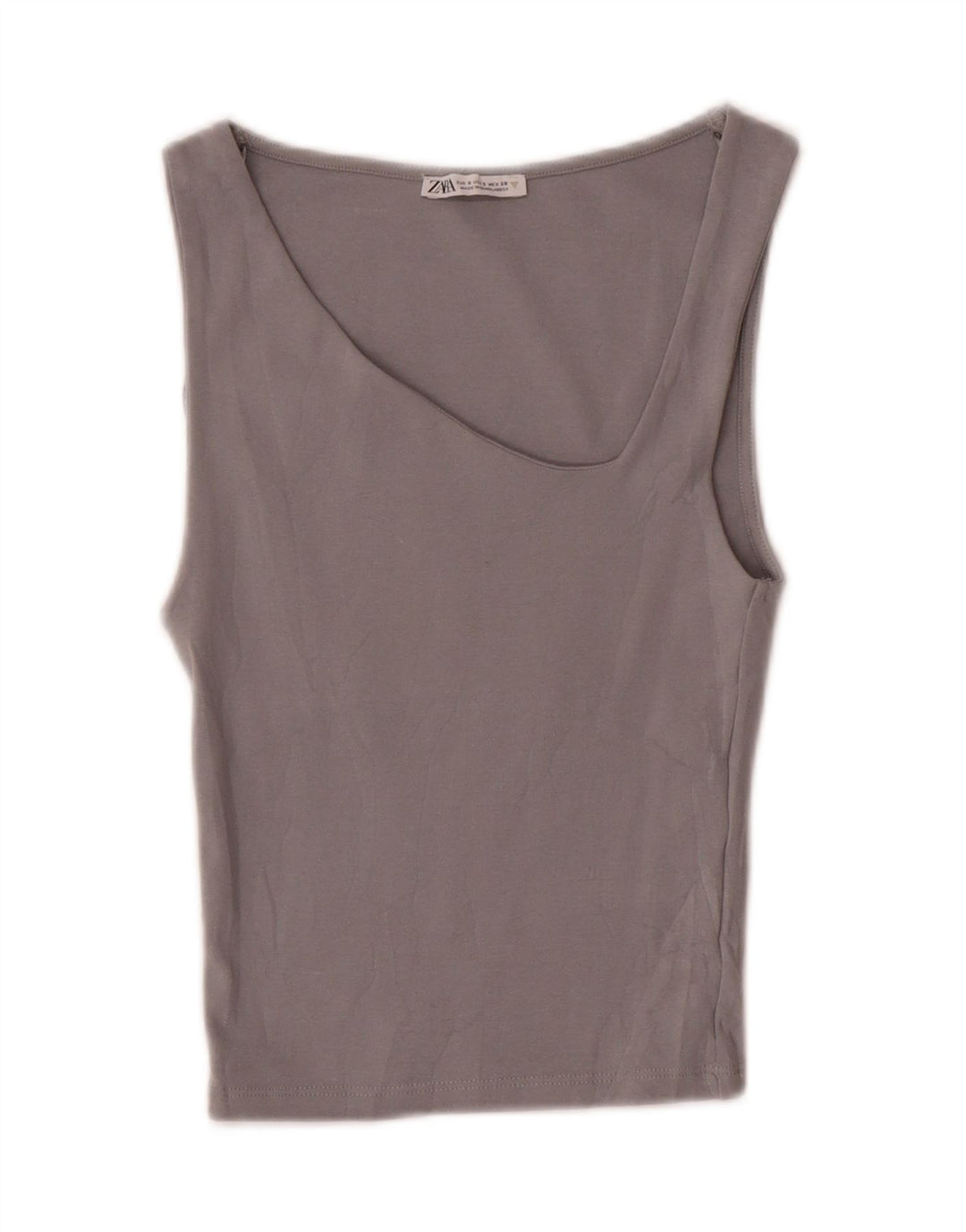 Zara Γυναικείο Crop Vest Top UK 8 Small Grey