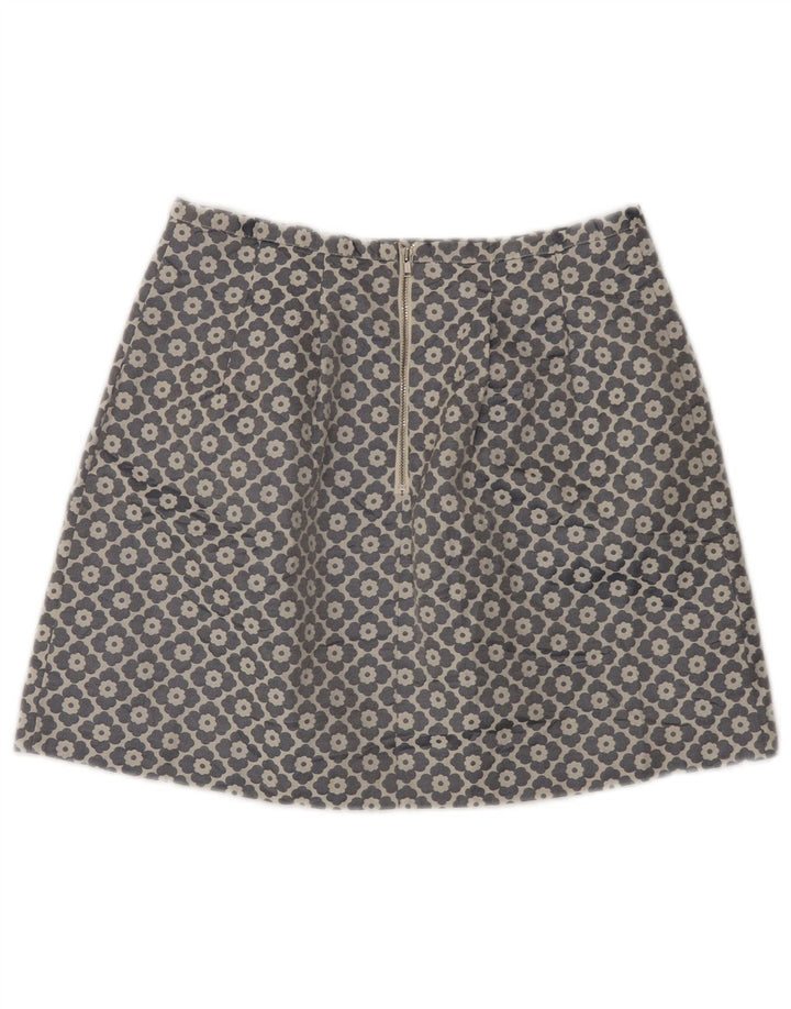 Γυναικεία μίνι φούστα Oasis UK 10 Small W28 Grey Floral Polyester