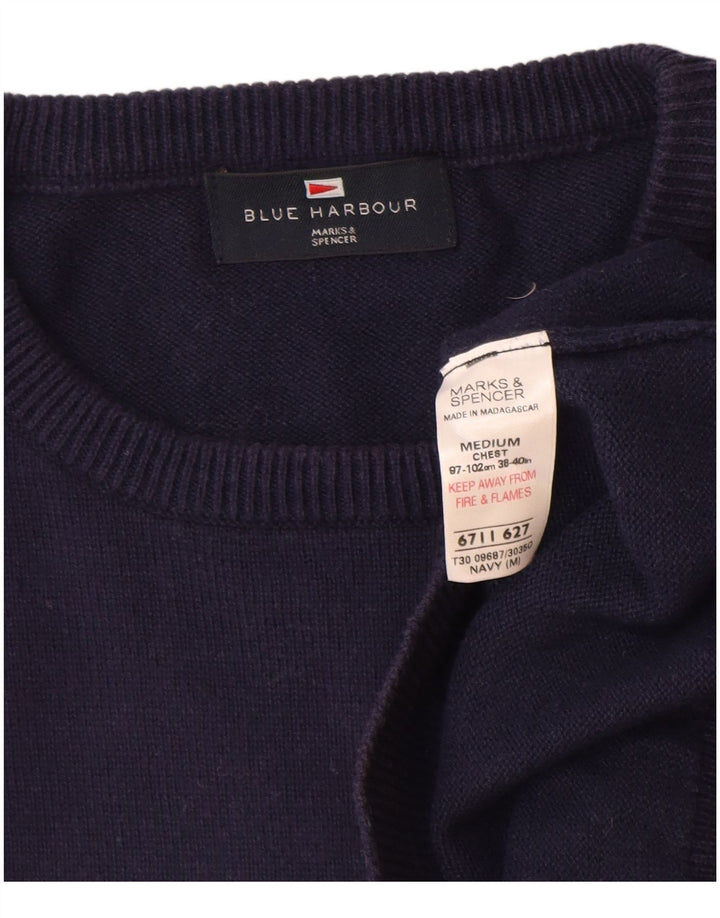 Ανδρικό πουλόβερ Marks & Spencer Blue Harbour Crew Neck Jumper Medium Navy Blue