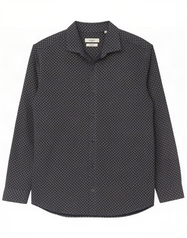 Jack & Jones Ανδρικό πουκάμισο XL Navy Blue Geometric Cotton