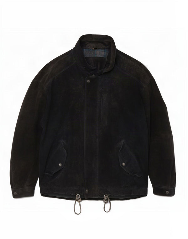 Vintage Ανδρικό Suede Jacket UK 42 XL Μαύρο