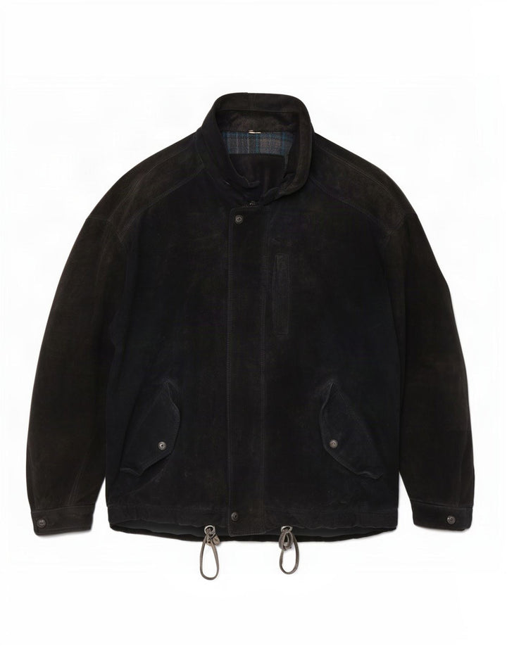 Vintage Ανδρικό Suede Jacket UK 42 XL Μαύρο