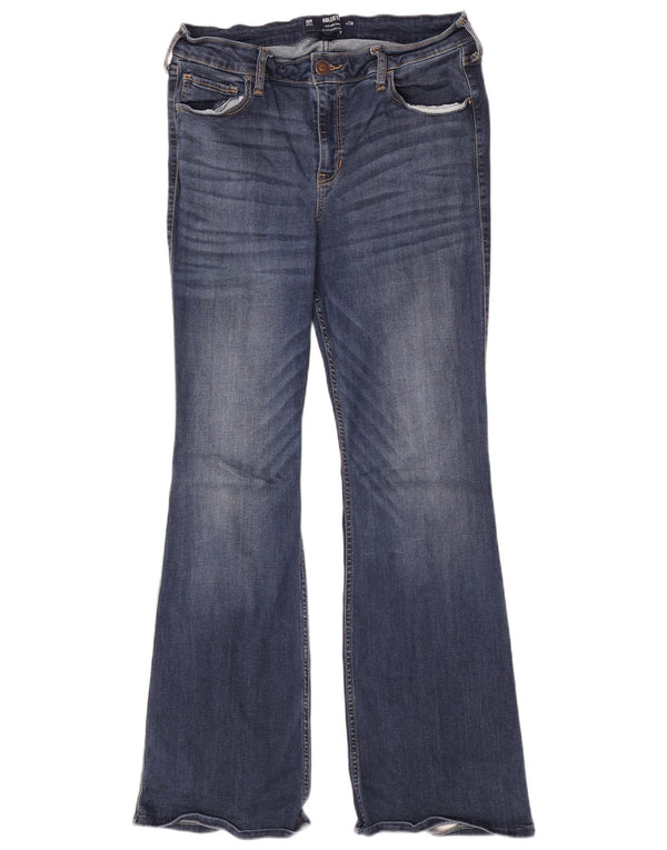 Hollister Γυναικεία Bootcut Jeans UK 16 Large W33 L30 Blue Cotton