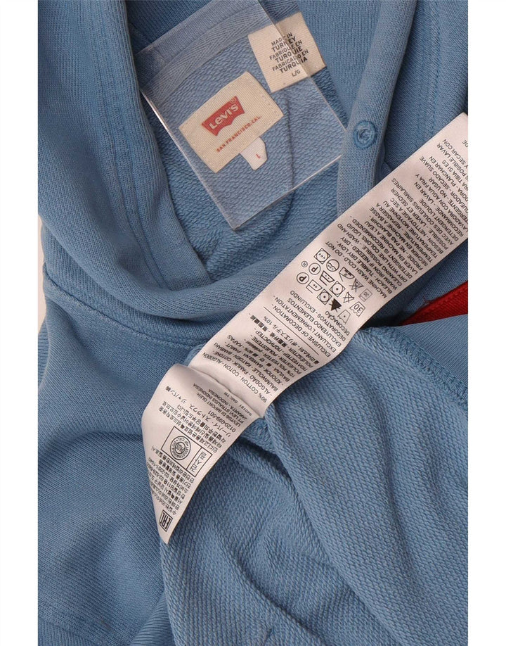 Ανδρικό γραφικό κουκούλα Levi's μεγάλο μπλε βαμβακερό