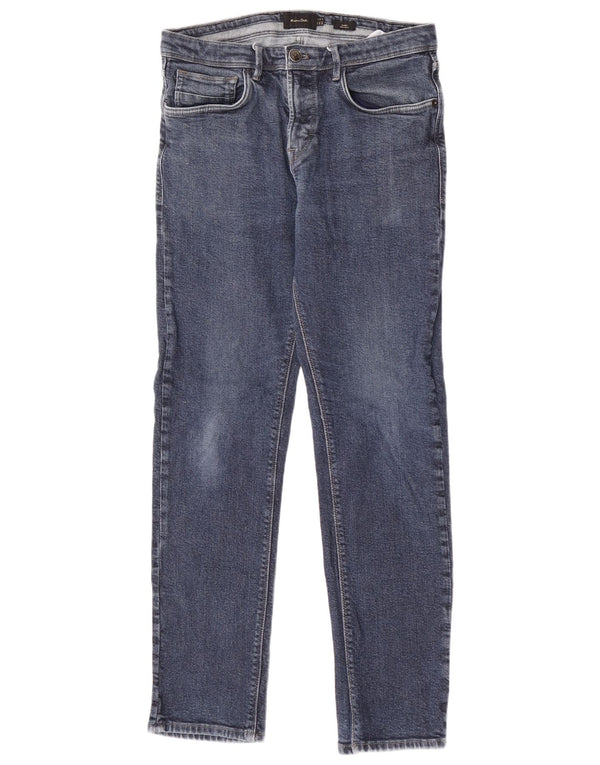Massimo Dutti Ανδρικό Slim Jeans W31 L29 Μπλε βαμβακερό