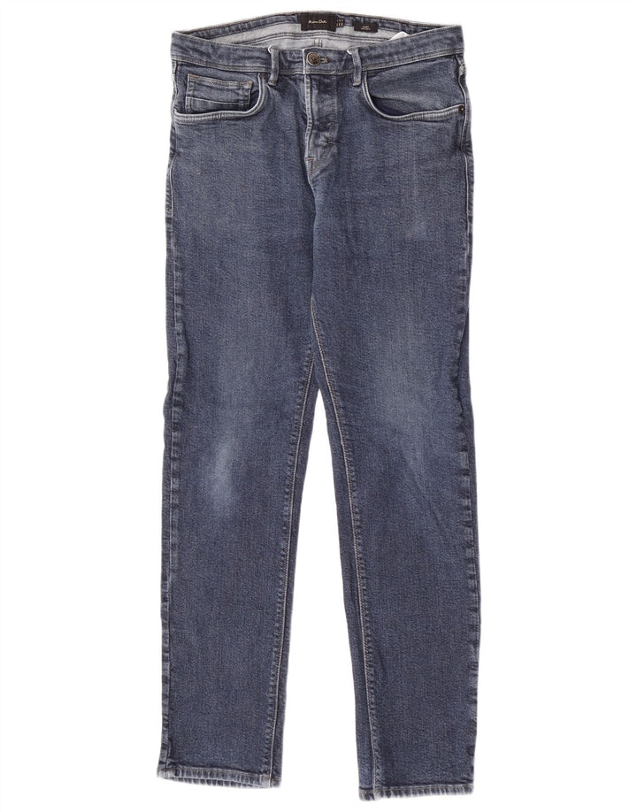 Massimo Dutti Ανδρικό Slim Jeans W31 L29 Μπλε βαμβακερό