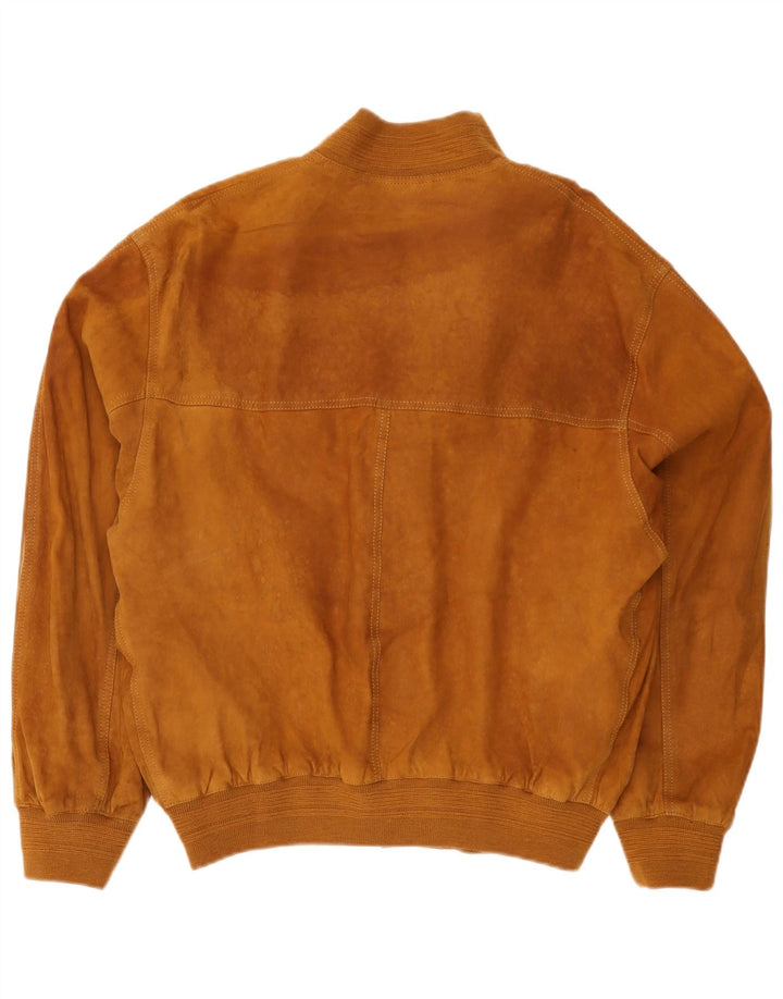 Vintage Ανδρικό Suede Bomber Jacket IT 52 XL Beige