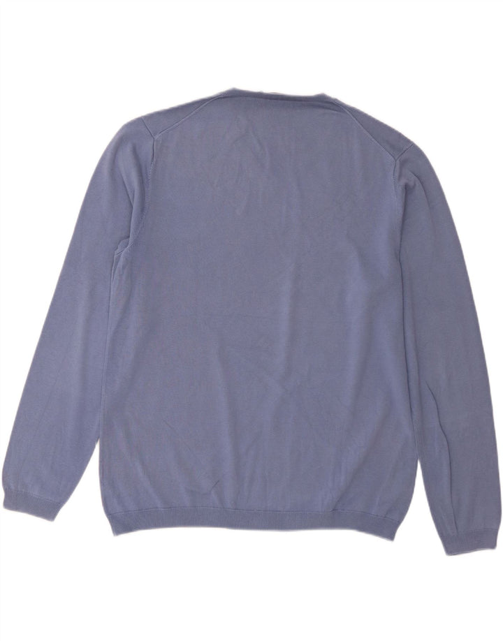 Sun68 Γυναικείο πουλόβερ με V λαιμόκοψη UK 18 XL Μπλε βαμβακερό