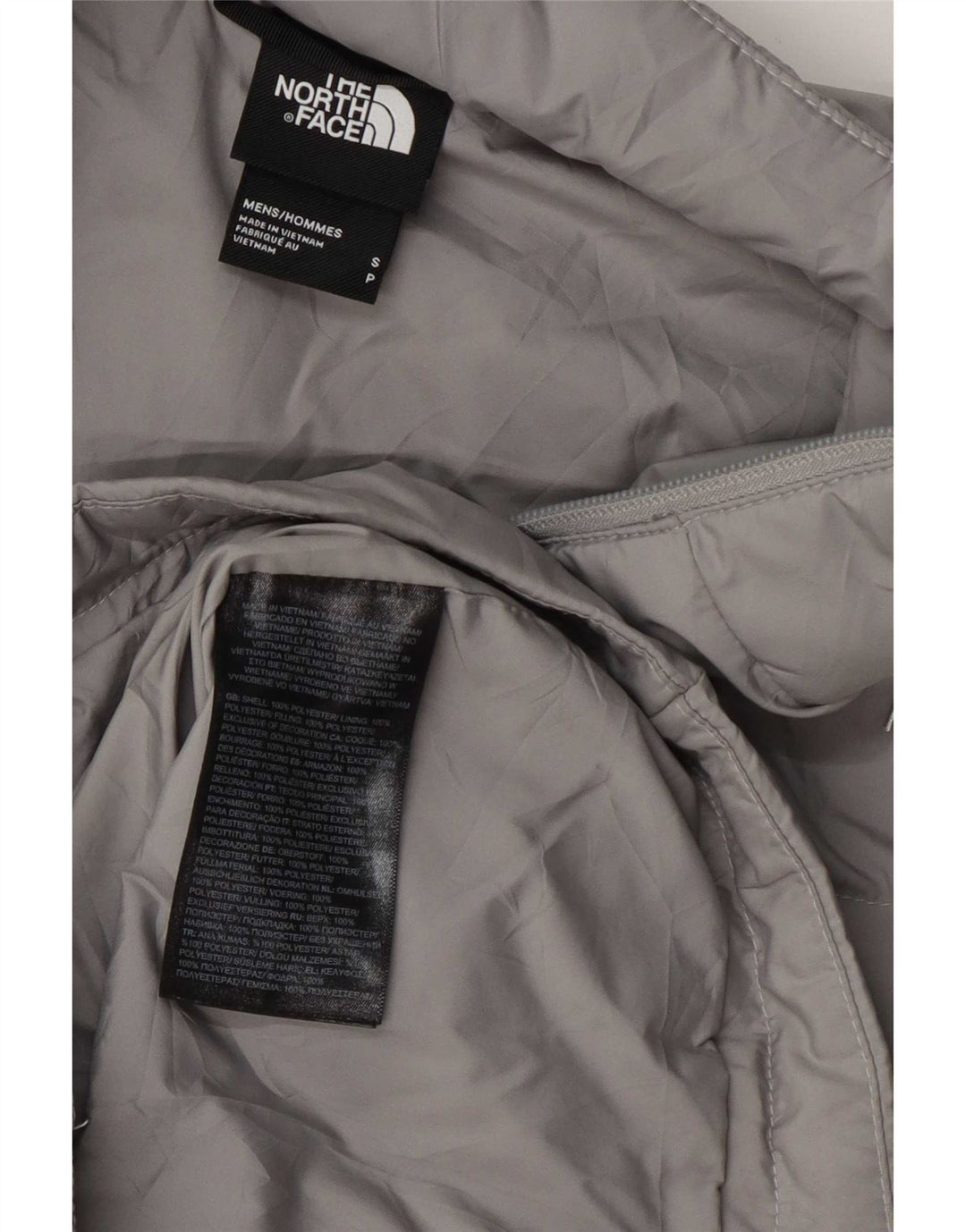 Ανδρικό μπουφάν με επένδυση North Face UK 36 Small Grey Polyester