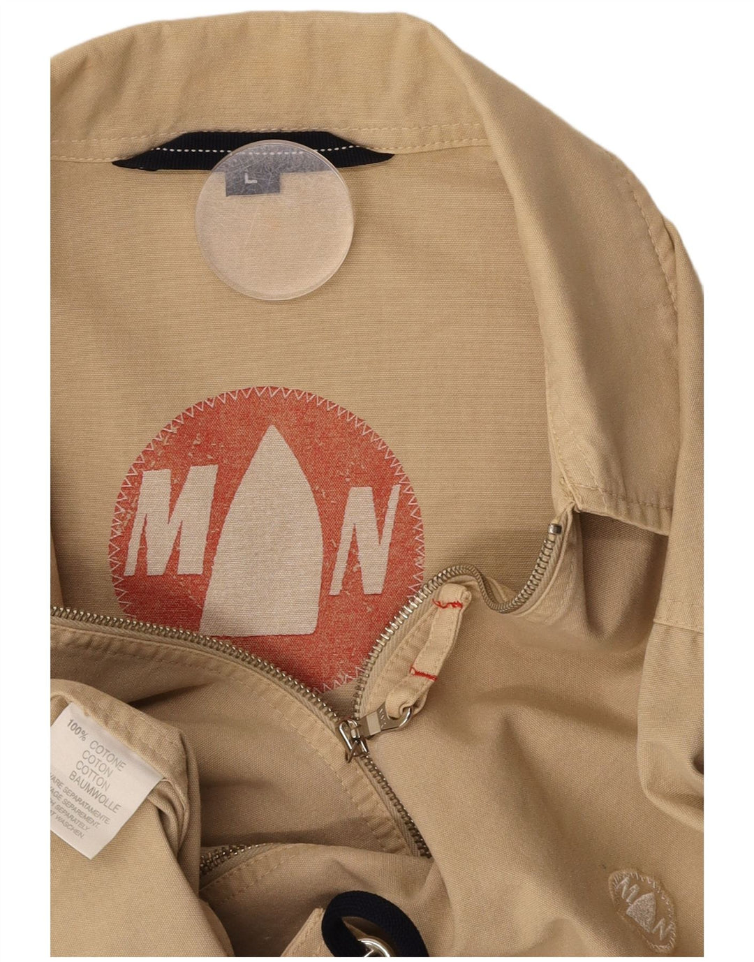 MURPHY & NYE Ανδρικό Bomber Jacket UK 40 Large Beige Cotton