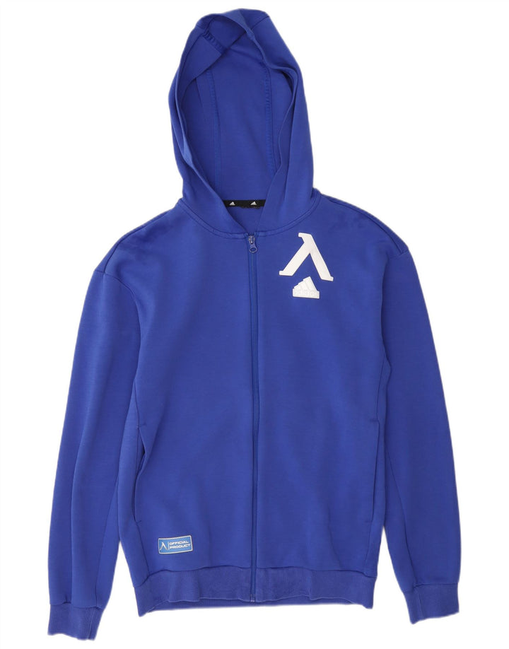 Ανδρικό πουλόβερ με κουκούλα με φερμουάρ Adidas Small Blue