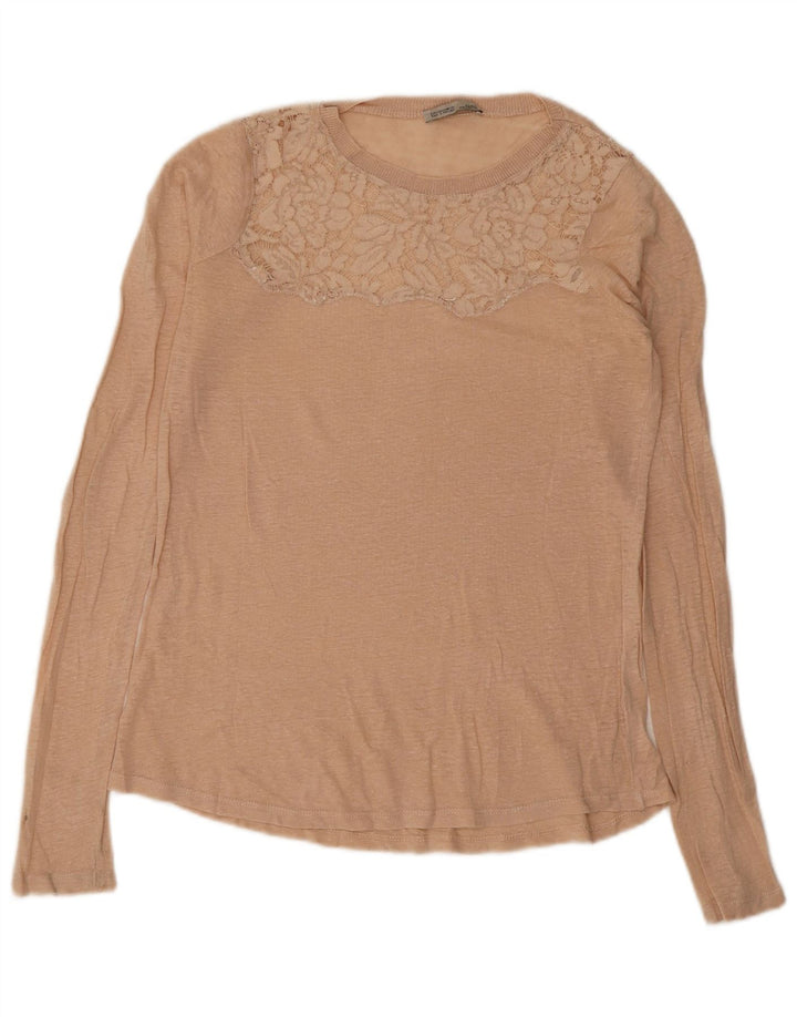 Zara Γυναικείο τοπ μακρυμάνικο UK 10 Small Beige
