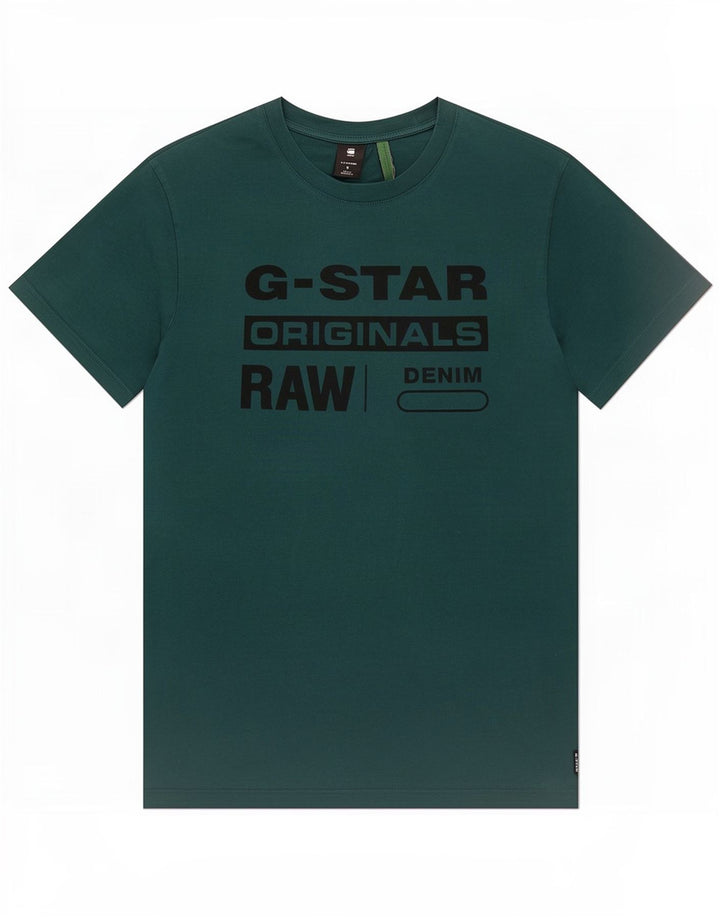 Ανδρικό γραφικό T-Shirt G-Star Top Μικρό Πράσινο