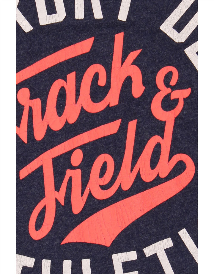 Γυναικείο γραφικό μπλουζάκι SUPERDRY Τοπ 10 Μικρό Βαμβακερό Navy Blue